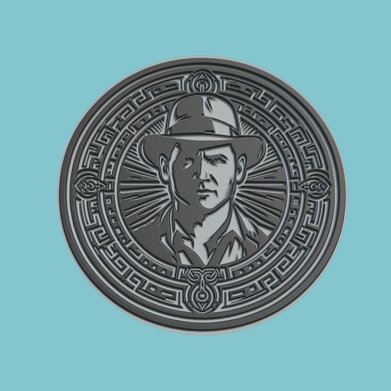 Indiana Jones and the Last Crusade Movie Medallion  Indiana Jones and the Last Crusade 3d  Model Stl Obj