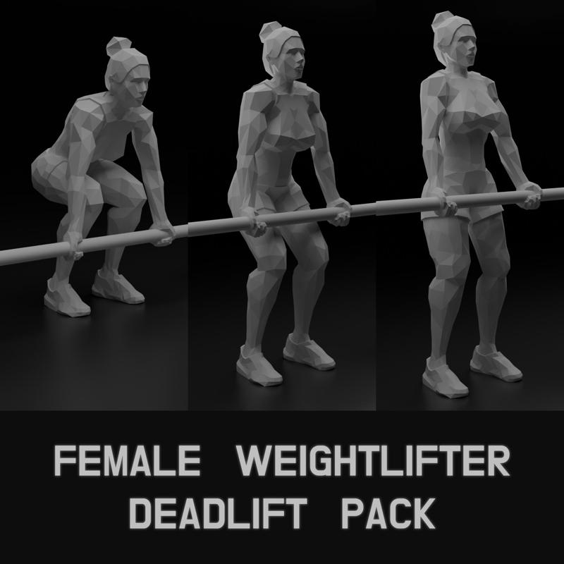 Deadlift Phases Pack – LowPoly Female Lifter