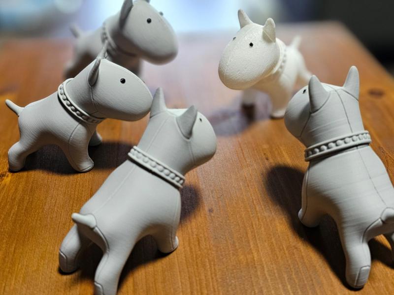 stuffed Bull Terrier toy