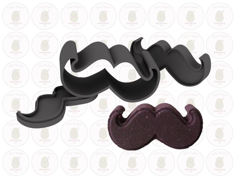 SOLID SHAMPOO PRESS - BATH BOMB - MOUSTACHE - BIGOTE
