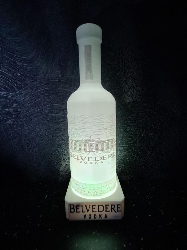 lamp lithophanie bottle vodka belvedere