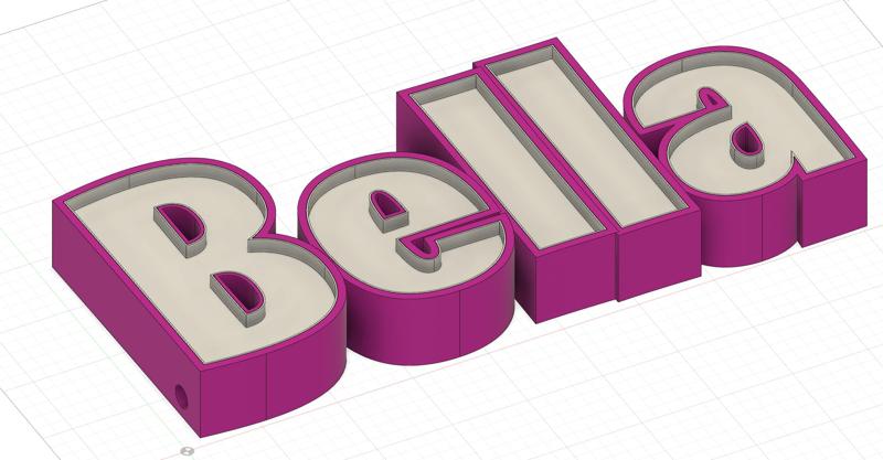Bella name lamp