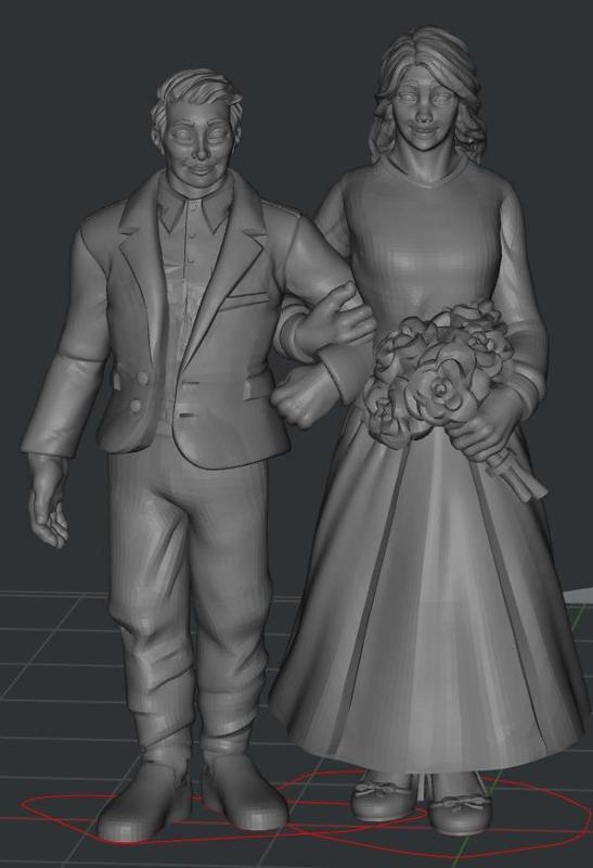 Pareja de esposos pastel wedding couple