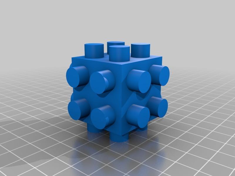 3D Lego Duplo Cubes - Build all Sides