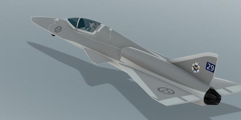 JAS Saab Gripen J-42e 5th generation fighter