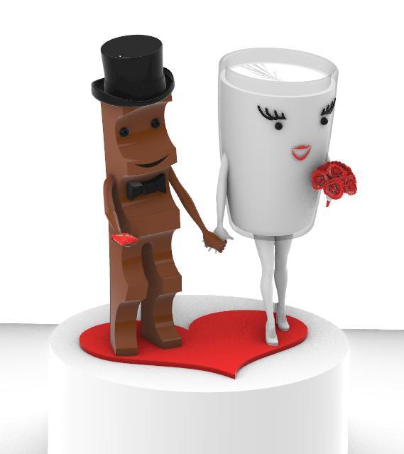 Kinder  schokolade Hochzeit Wedding Figur SET