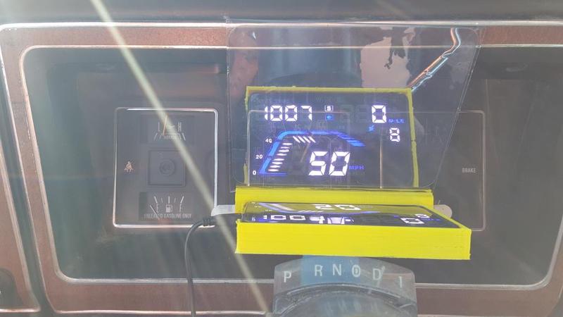 HUD Holder with Glass Mount