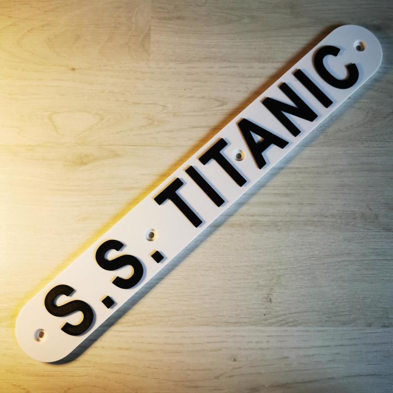 TITANIC NAME PLATE LIFEBOAT
