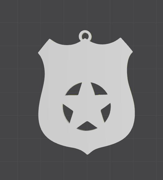 Police Badge Key Ring