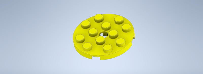 Plate 4x4 round turntable