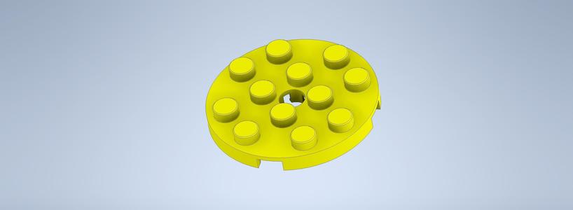 Plate 4x4 round turntable
