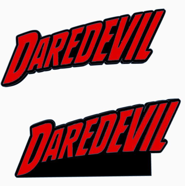 2x DAREDEVIL (TV Show) Logo Display by MANIACMANCAVE3D