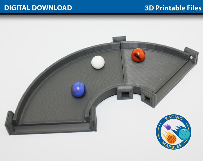 Corner Tracks for Marble Sports Racing System - A Modular Marble Racetrack Toy - STEM Toy
