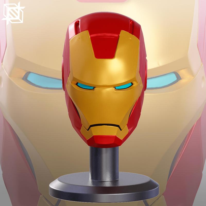 IRONMAN - CUSTOM 3D PRINTABLE HEAD FOR MARVEL ACTION FIGURES (STL FILE)