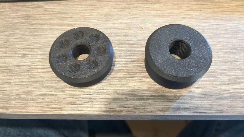 Carbon Fibre Airsoft Suppressor  (40mm OD, 38mm ID) - End Cap & Base (14CCW)