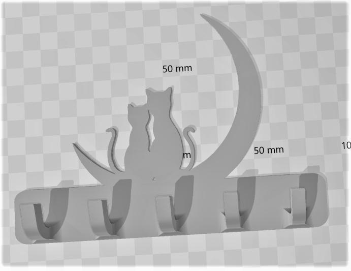 cat keyholder wall mount