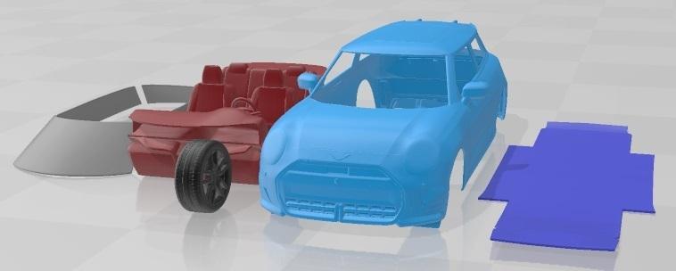 Mini Cooper SE JCW Trim 2024 Printable Car