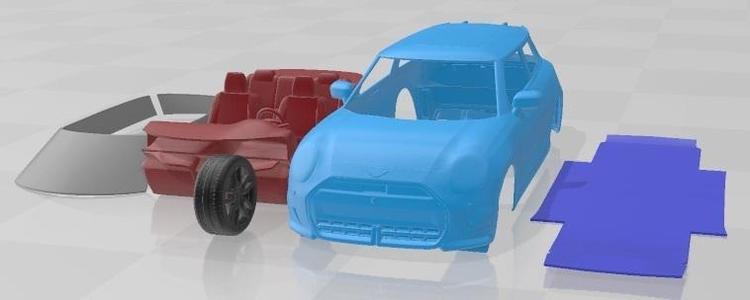 Mini Cooper SE JCW Trim 2024 Printable Car