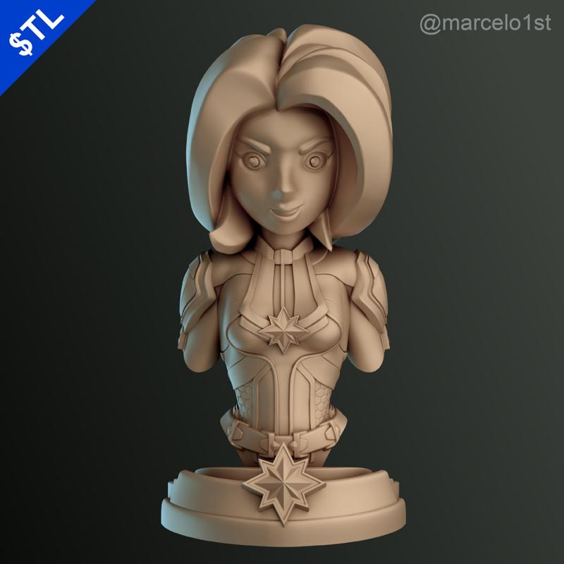 Captain Marvel Carol Denvers - Bust