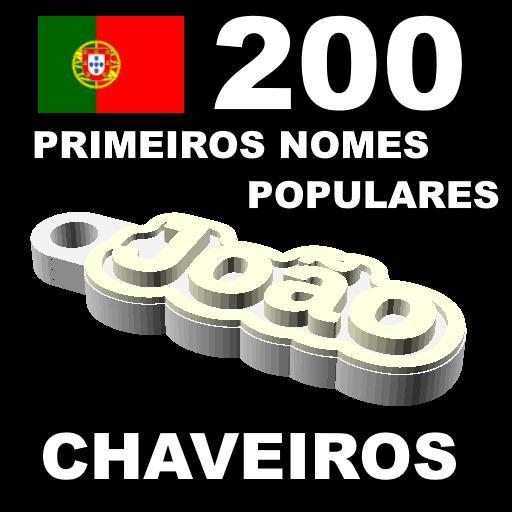 200 porta-chaves para nomes próprios portugueses populares