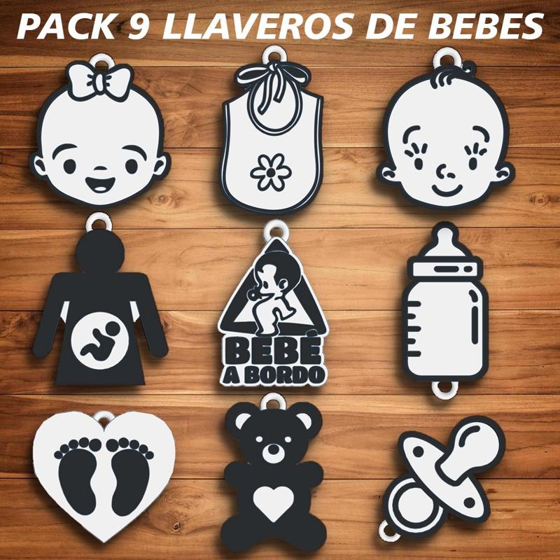 PACK 9 " BABIES " KEYCHAINS - " BABIES " - KEY CHAIN