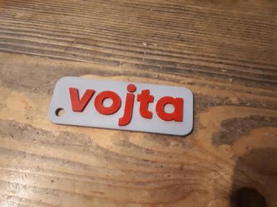 name tag "vojta"