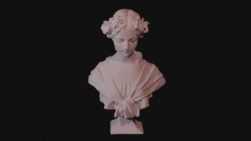 Antique bust of lady