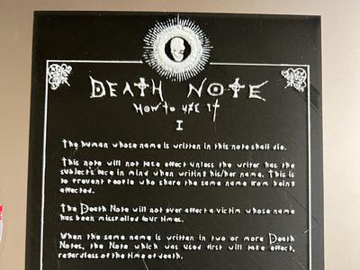 Death Note Rules Page 1