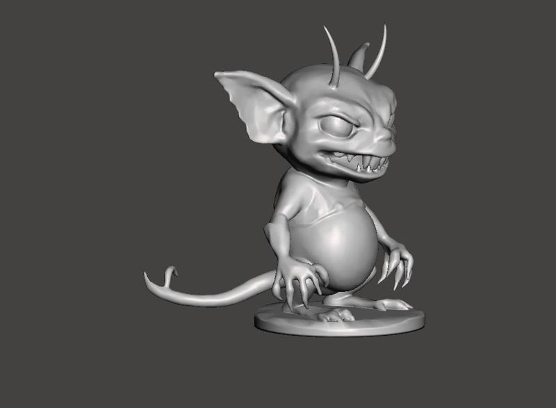 DND Lvl.1  Horned Monster Gremlin Small DND Character