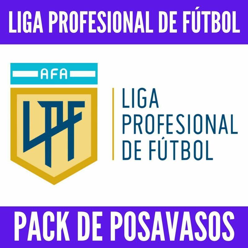 Pack de posavasos de la Liga Profesional de Fútbol Argentino