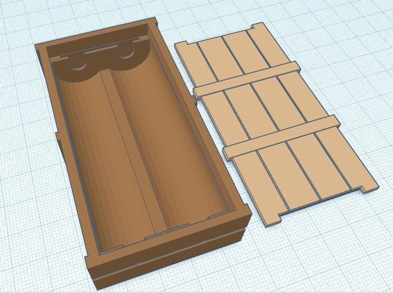 Ammo crate 2x18650 batteries