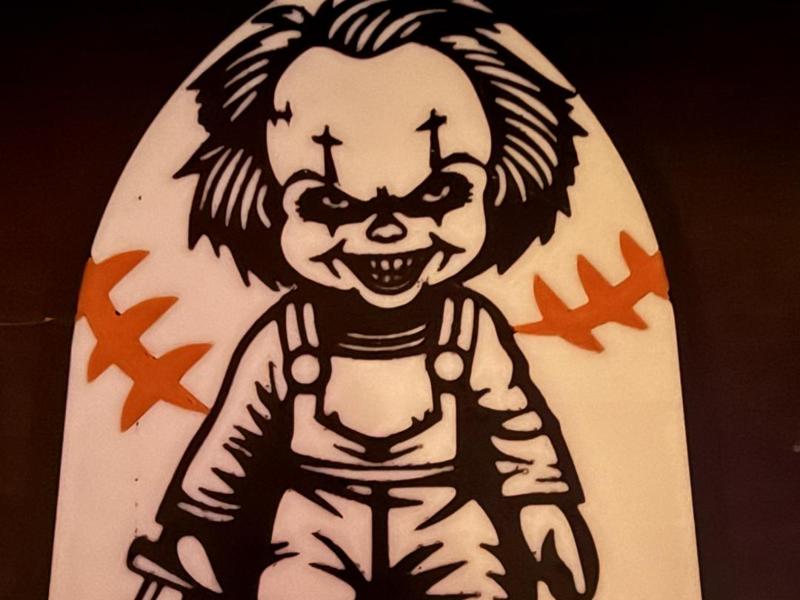 Chucky window glass decor