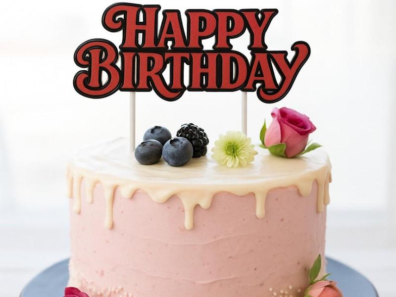 Happy Birthday - Cake Plug 