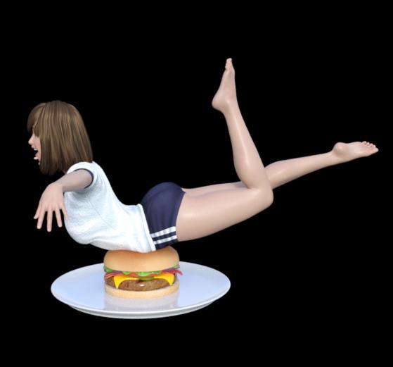 A new Olympic sport. hamburger art.