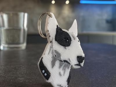 bull terrier keychain