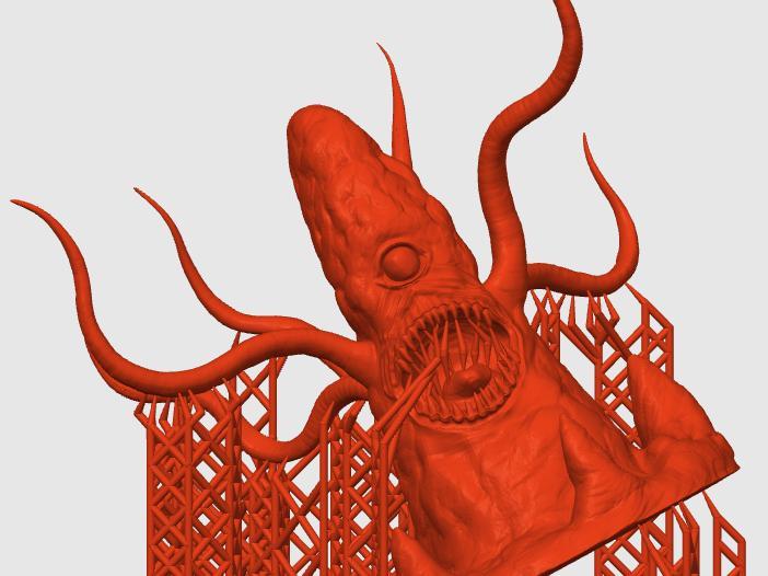 DnD Mini Roper presupported + hollowed