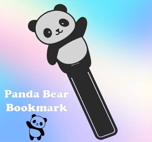 Cute panda bear bookmark