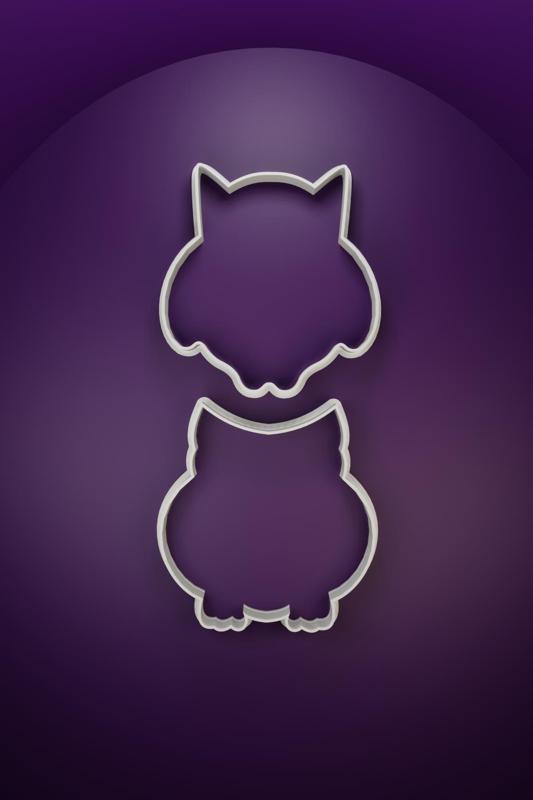 Owl - 02 cookie cutters