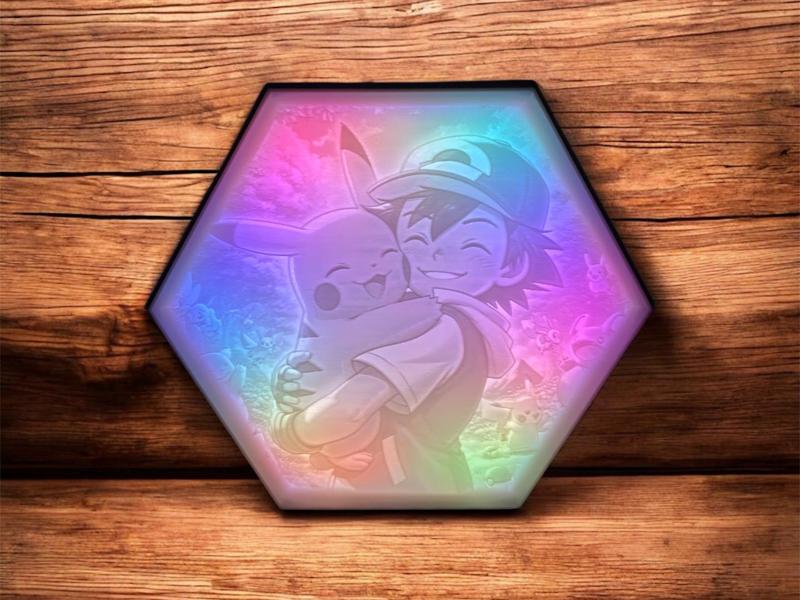 Hexagon Lamp LED RGB - Pokemon 003