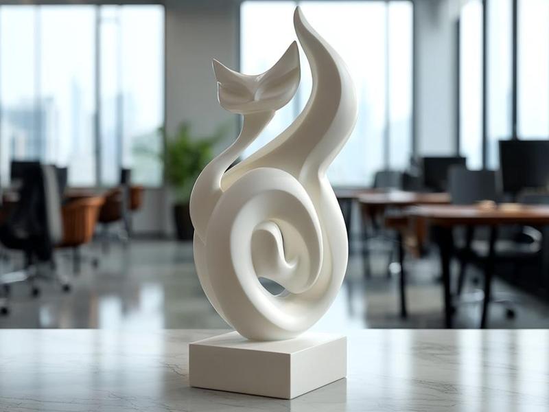 White Whisper – Modern Cat Sculpture