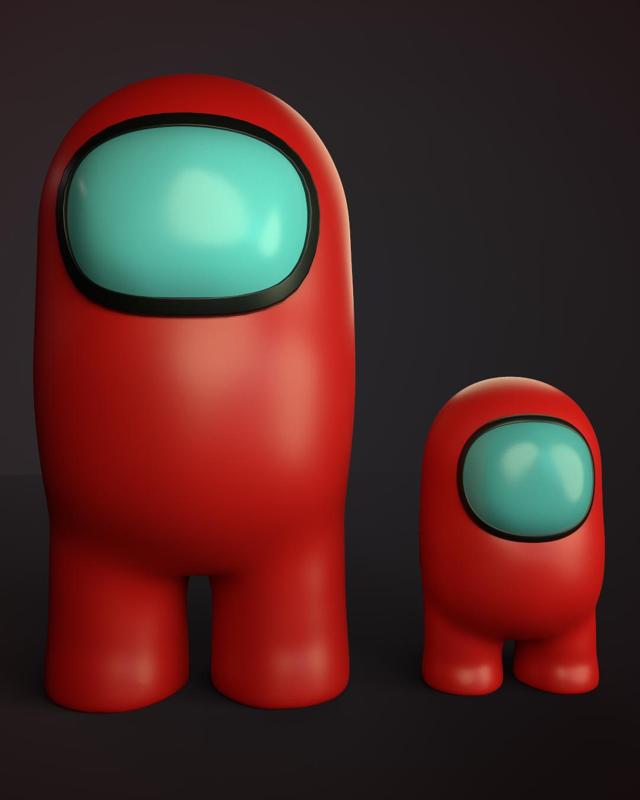 AMONG US keychain with mini BABY