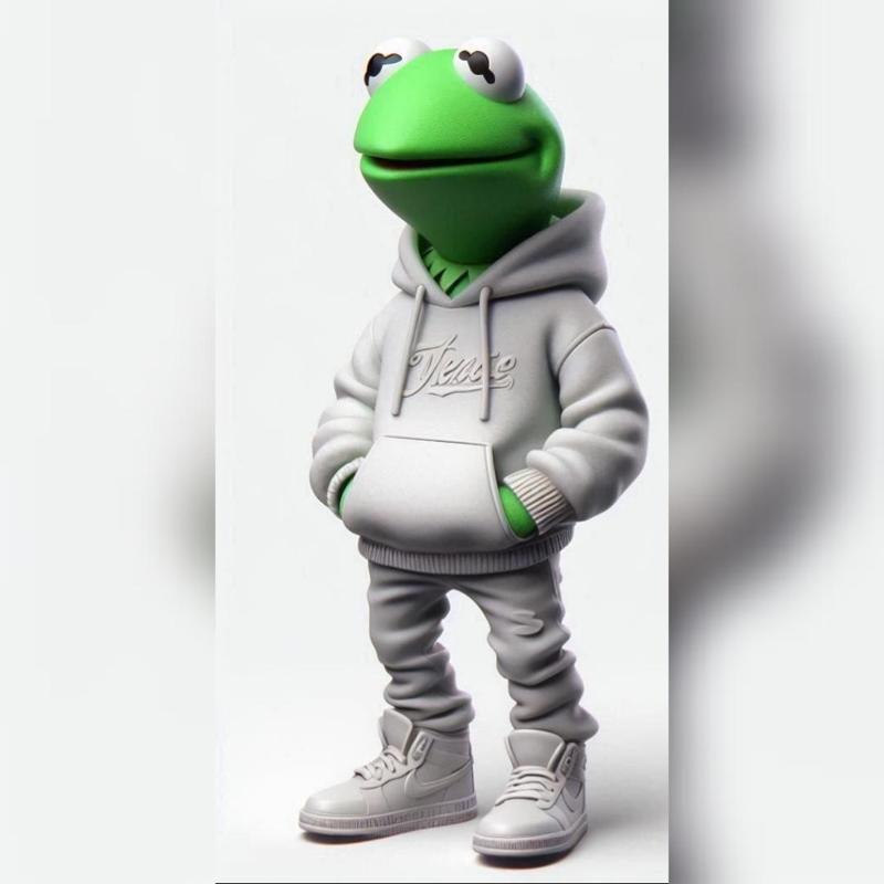 Urban Vibes / urban Kermit / fan art / art toy / magic makes