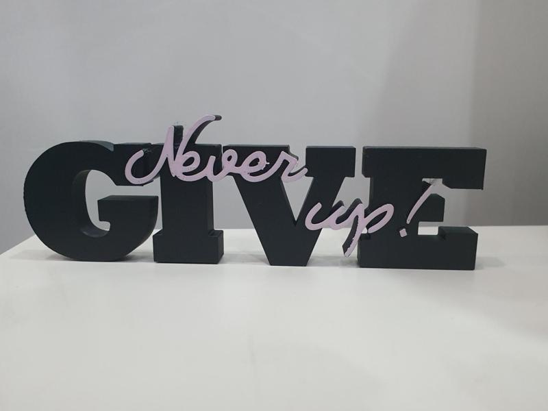 Never Surrender Lettering Motivation