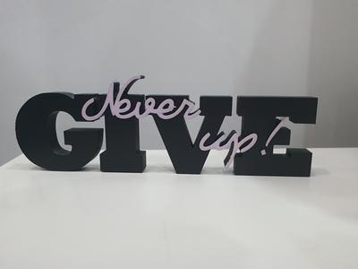 Never Surrender Lettering Motivation