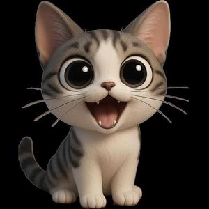 cute kitten with large eyes