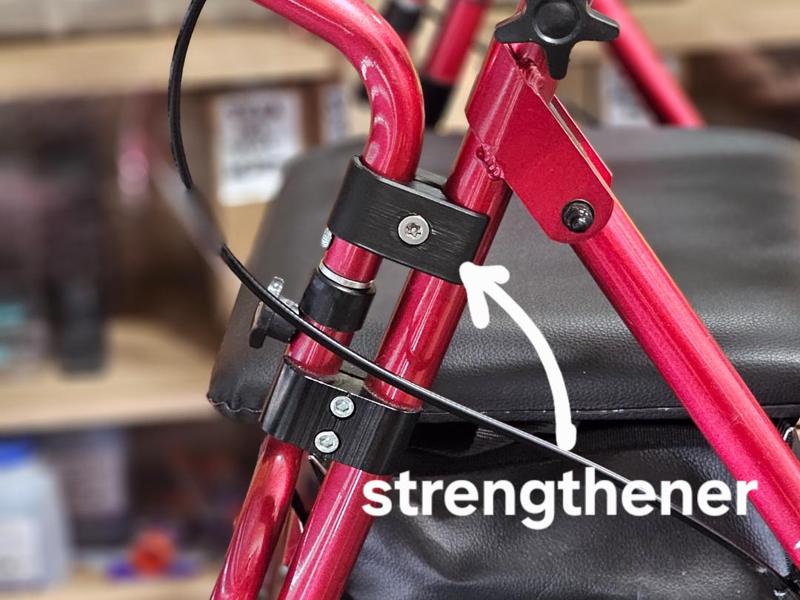 Strengthener for 2 in 1 Walker/Wheelchair Push Bar