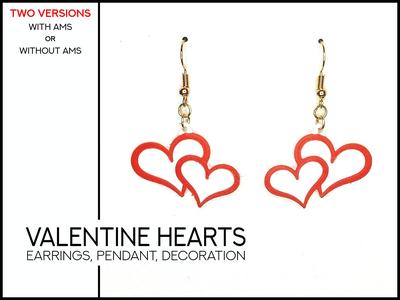 valentine hearts - earrings, pendant, decoration