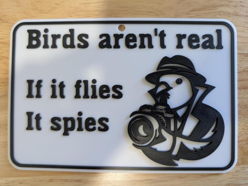 Birds aren't real sign