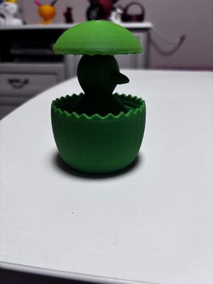 Chicken in an egg easter decoration