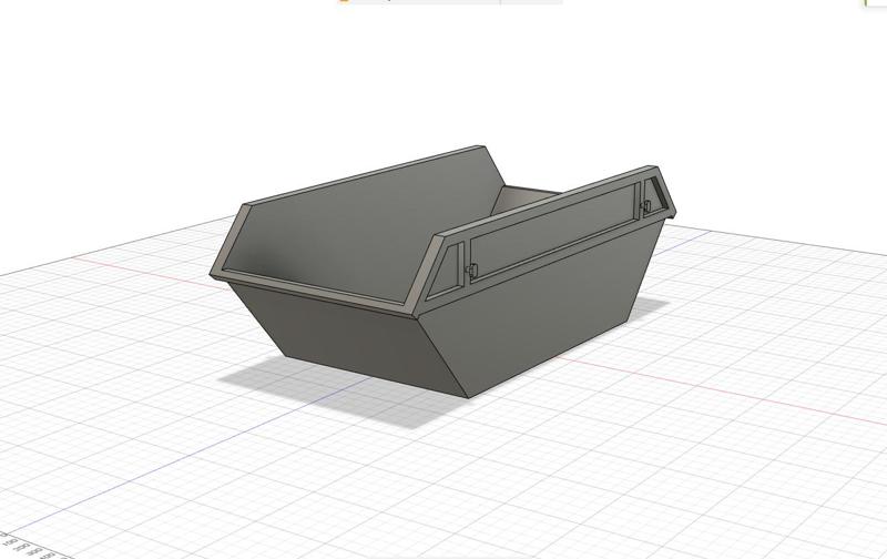 8 yard waste skip - (1/10 RC, 1/14, 1/32, 1/43 O, 1/87 HO, 1/76 OO, 1/148 N) - Model Railway